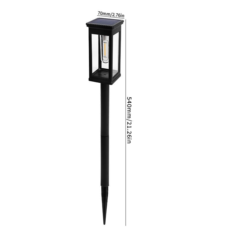 2PCS Solar Pathway Warm Lights Outdoor Waterproof Solar Powered Garden for Walkway Yard Backyard Landscape Lighting Decorative