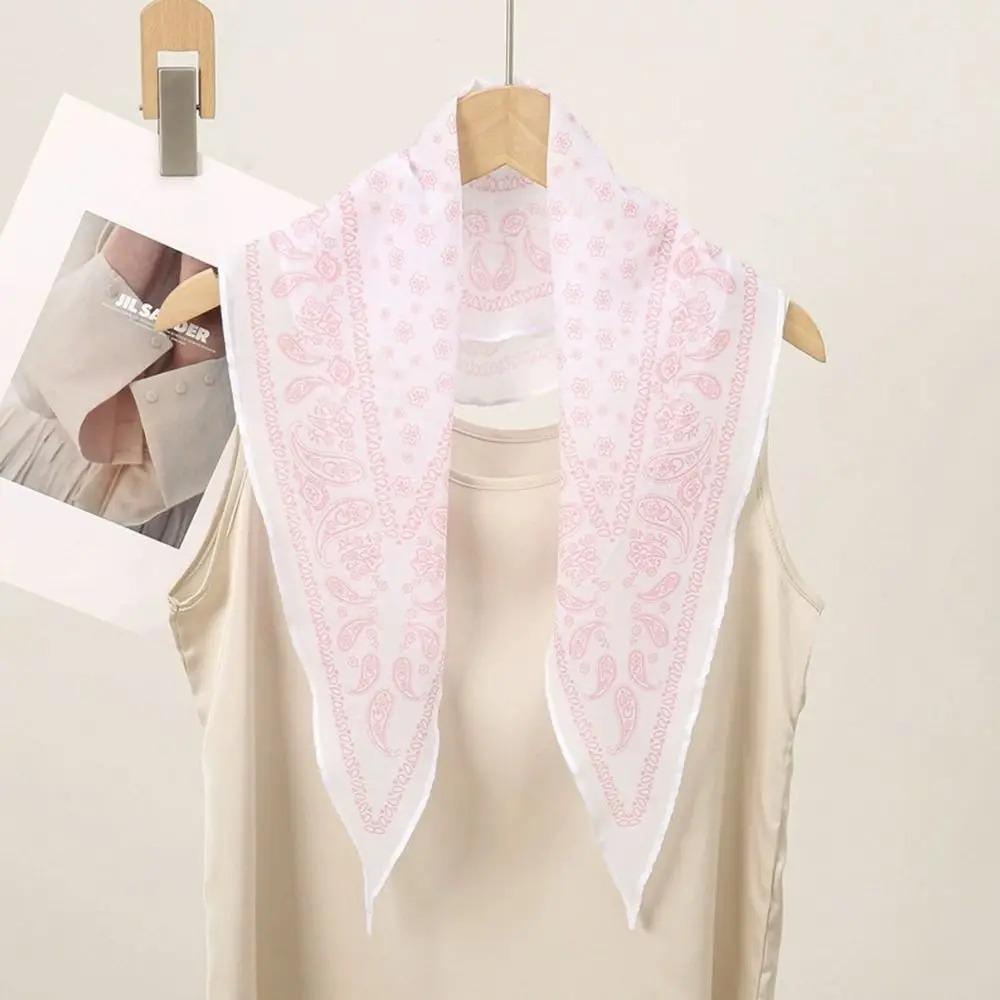 Versatile Women Girls Hijab Wraps Cashew Print Hair Ribbons Headbands Retro Leopard Headscarf