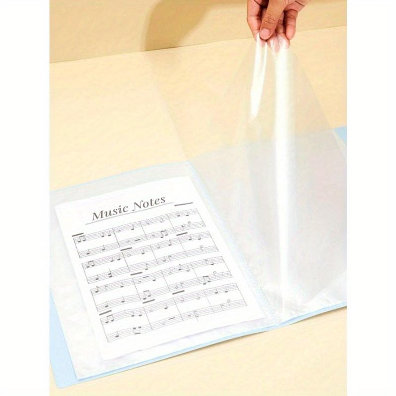 1pc Plain Multi-Layer File Folder, A4 Document Portfolio with Transparent Sleeves for Paper Storage, Large Capacity (Random Cover Label Card)