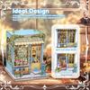 Book Nook Kit DIY Miniature Scene Cottage 3D Handcrafted Wooden Assembled Toy with Instruction Manual for Living Room Bedroom