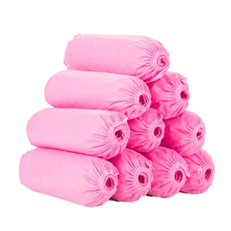 100Pcs Disposable Shoe Covers Dustproof Breathable Booties Boot Covers Slip Resistant Overshoes for Outdoor Indoor Use