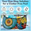 Large Outdoor Hook-Type Pool Toy Storage Bag - Beach & Inflatable Toy Mesh Bag