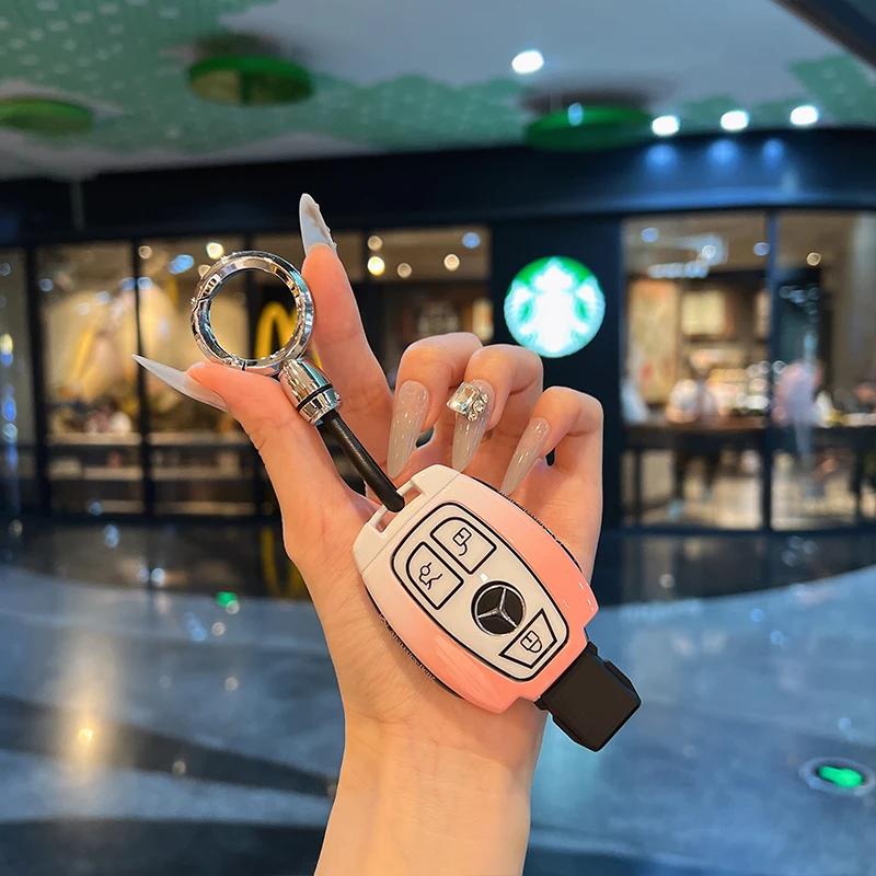 REE4 Car Key Case Cover Holder Protector For Mercedes Benz A B C E Class GLS GLA GLK GLC CLS CLA AMG W204 W205 W212 W463 W176