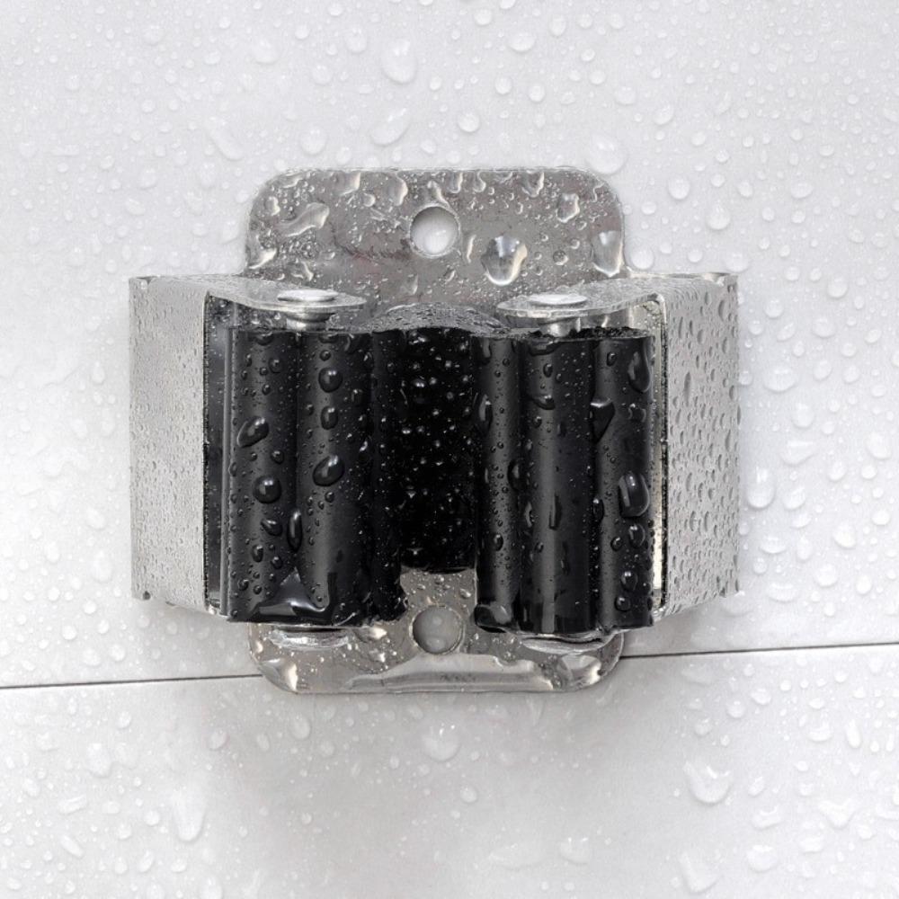 Waterproof Wall Mounted Hooks 304 Stainless Steel Mop Storage Rack Broom Hanger Bathroom