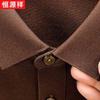 Hengyuanxiang Men's Silk Blend Business Casual Short-Sleeve Polo T-Shirt