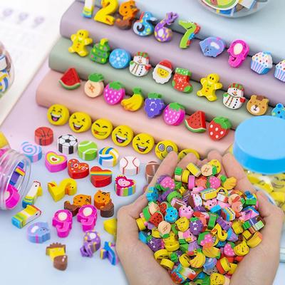 30/60/200 Piezas Mini Gomas de Borrar Temáticas de Dibujos Animados Lindas Portátiles Material de Oficina y Estudio para Escribir Dibujar Corrección XJM