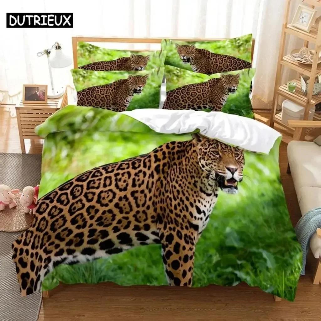 Luxuriös Neu 3D-Druck Tiger Bequemer Bettbezug Bettdecke Kissenbezug Bettwäscheset Kinder Schlafzimmer Dekoration Heimtextil