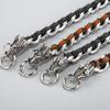 Pulsera Punk de Cuero Trenzado Lobo para Hombre Pulseras con Encanto de Mano para Hombre con Forma de Cabezas de Cráneo de Dragón Joyería de Acero Inoxidable de Lujo Gótico
