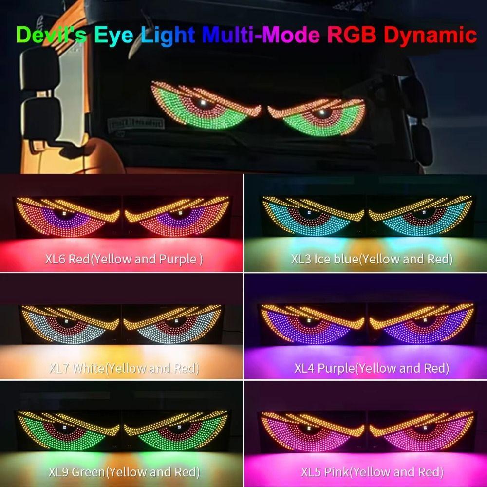 Matrix Pixel Panel Devil Eyes Light LED Display Car Decorative Light Front and Rear Windshield