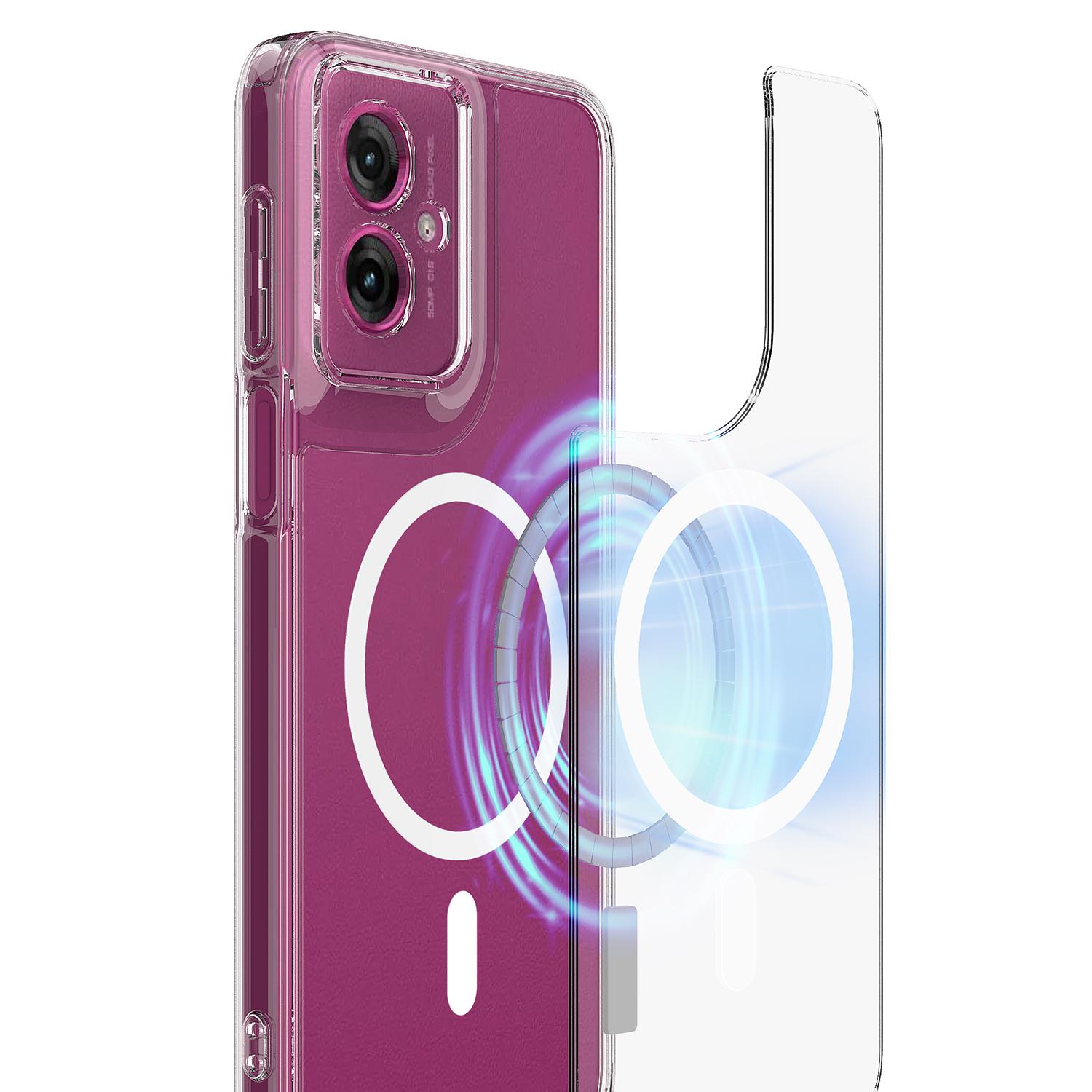 

For Motorola Moto G54 Power 5G/Motorola Moto G64 5G/Motorola Moto G54 5G Clear Phone Case Compatible with MagSafe TPU+Acrylic Back Cover Clear