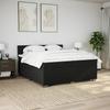 Box Spring Bed with Mattress Black 200x200 Cm Fabric