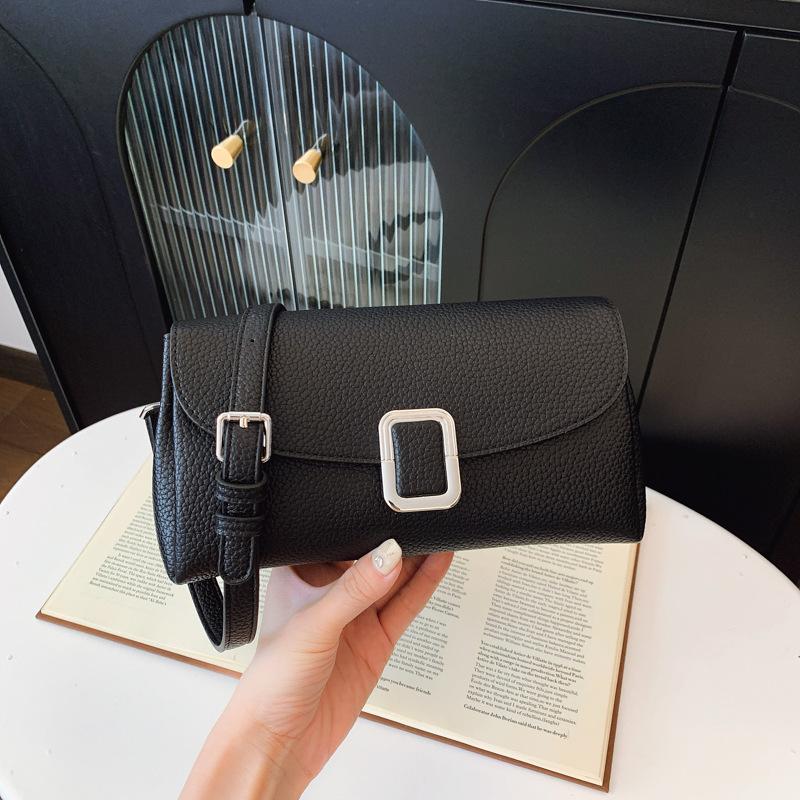 Niche design simple small square bag women's new high-end simple shoulder bag commuter messenger bag