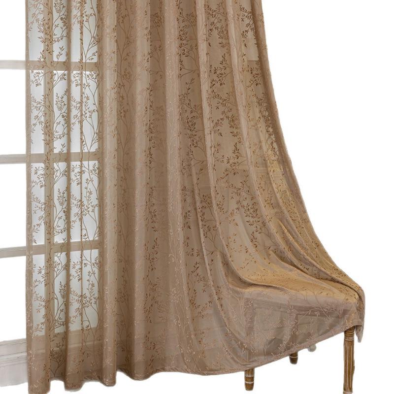 Modern Jacquard Hollow Transparent Sheer Curtains
