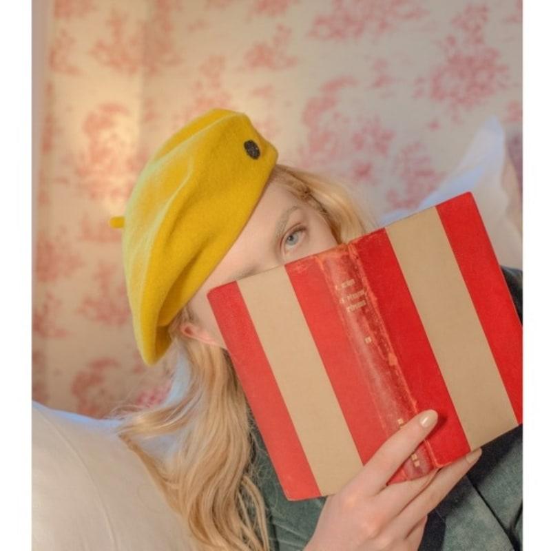 

poesiedame Шерстяной берет_Желтый FREE