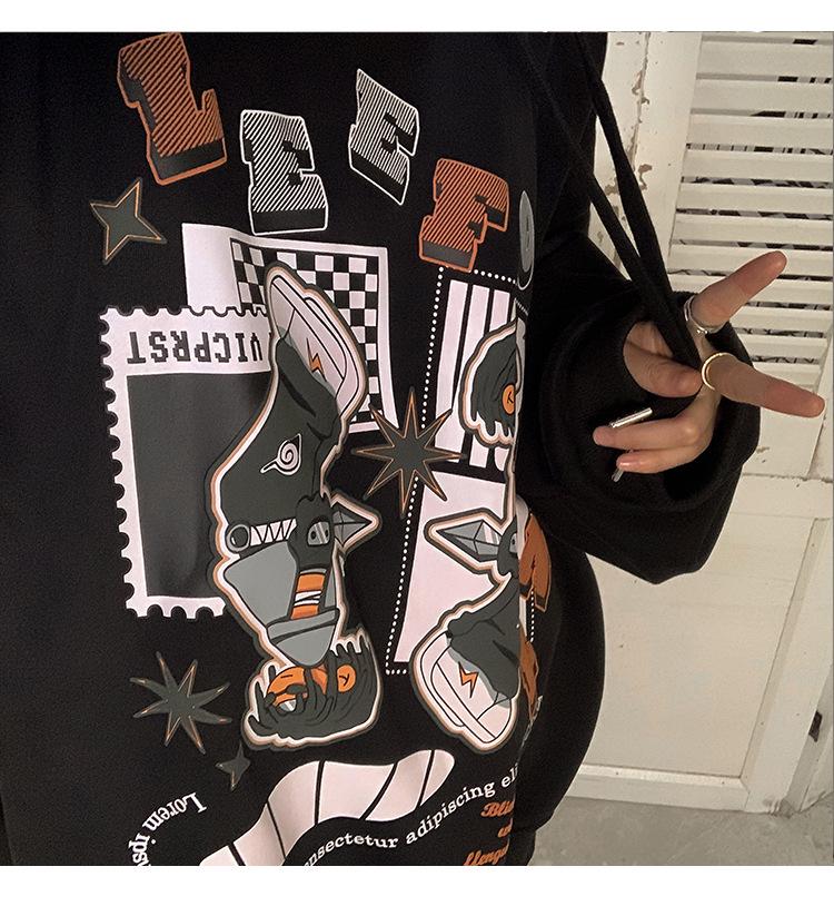 Men's Oversize Heavyweight Hoodie - Autumn/Winter Hip-Hop Style with Thickened Velvet