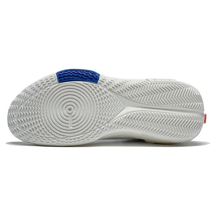 Li Ning Speed 9 Dämpfung Rutschfest Abriebfest Niedrig geschnitten Basketballschuhe Herren Weiß Rot ABPT001-4