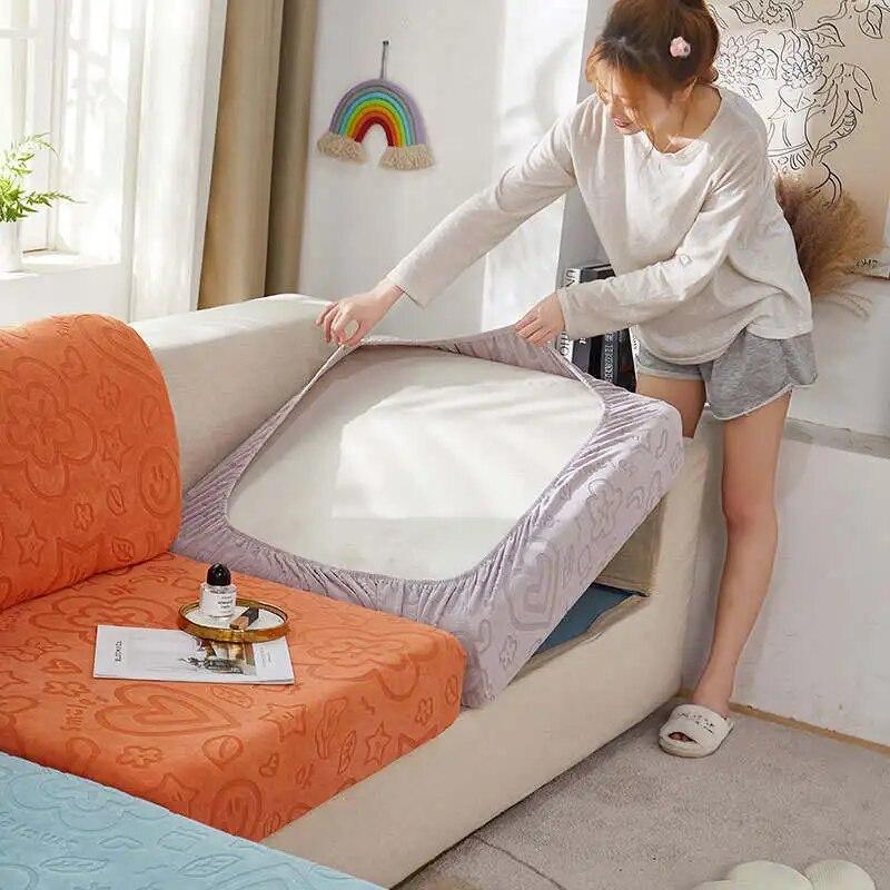 Husă de pernă pentru scaun Jacquard pentru canapea Sufragerie Colț Protector pentru mobilier Elastic Lavabil Husă all-inclusive