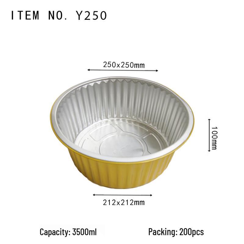 Einweg Runde Aluminiumfolien Lebensmittelbehälter