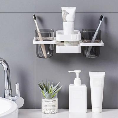 Bathroom Accessories Drain Shelf Toothpaste Storage Rack Mouthwash Cup Rack Electric Toothbrush Organizer Toothbrush Holder