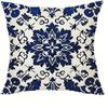 Ethnic Style Blue Floral Pattern Printing Pillowcase Living Room Sofa Chair Cushion Cover Bedroom Room Home Decoration