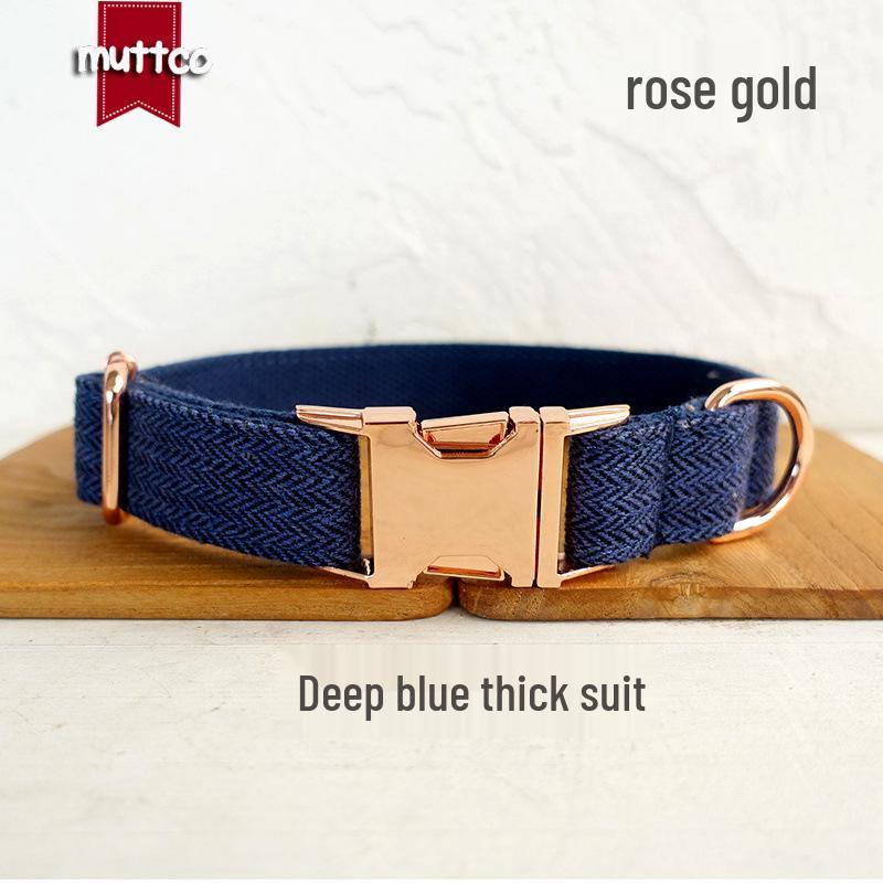 Dark Blue Thick Suit Dog Walking Set UDC-140M by MUTTCO Medium