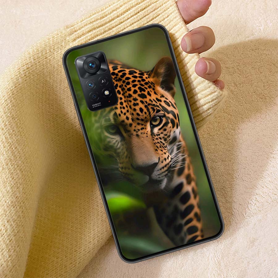 Majestic Leopard Phone Case For Redmi Note 13 14 15 Pro Plus 12 13C 12C 15C 9 10 10C 9T 9C 9A TPU Soft Cover Clear Cell Cases Sh