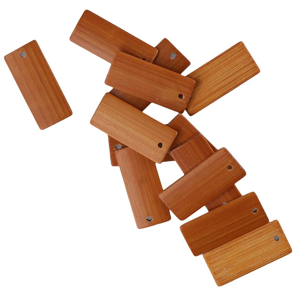 

Бамбуковые брелки, прямоугольные необработанные деревянные прямоугольные деревянные бирки, украшения своими руками