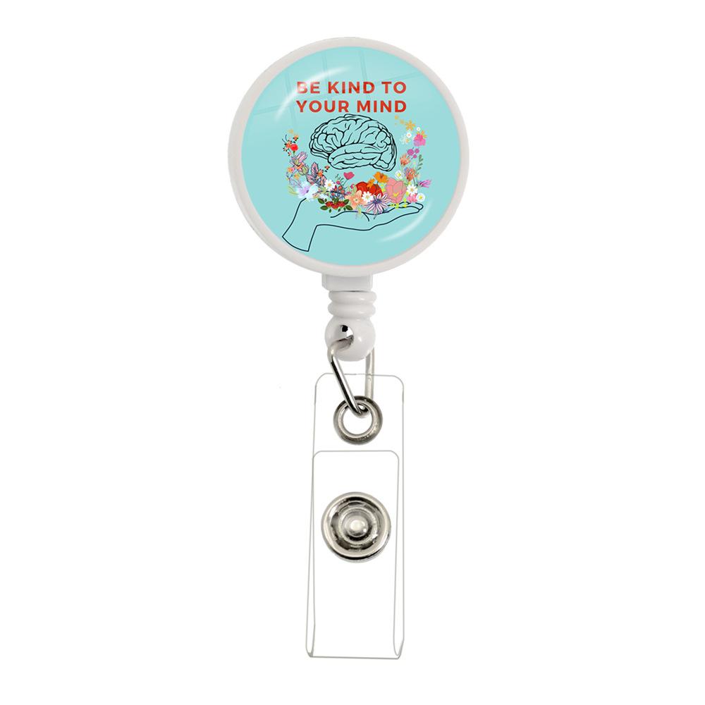 Scroll Badge Glass Id Holder Badge Holder 3 * 8cm Life Badge For Office Use Mental Health Healthcare Worker