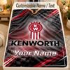 Flannel BlanketKenworth Custom Name Text Personalized Soft Warm Throw Blanket Home Decor Gift