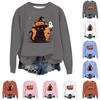 Ladies Fashion Casual Halloween Printed Pullover Sweater