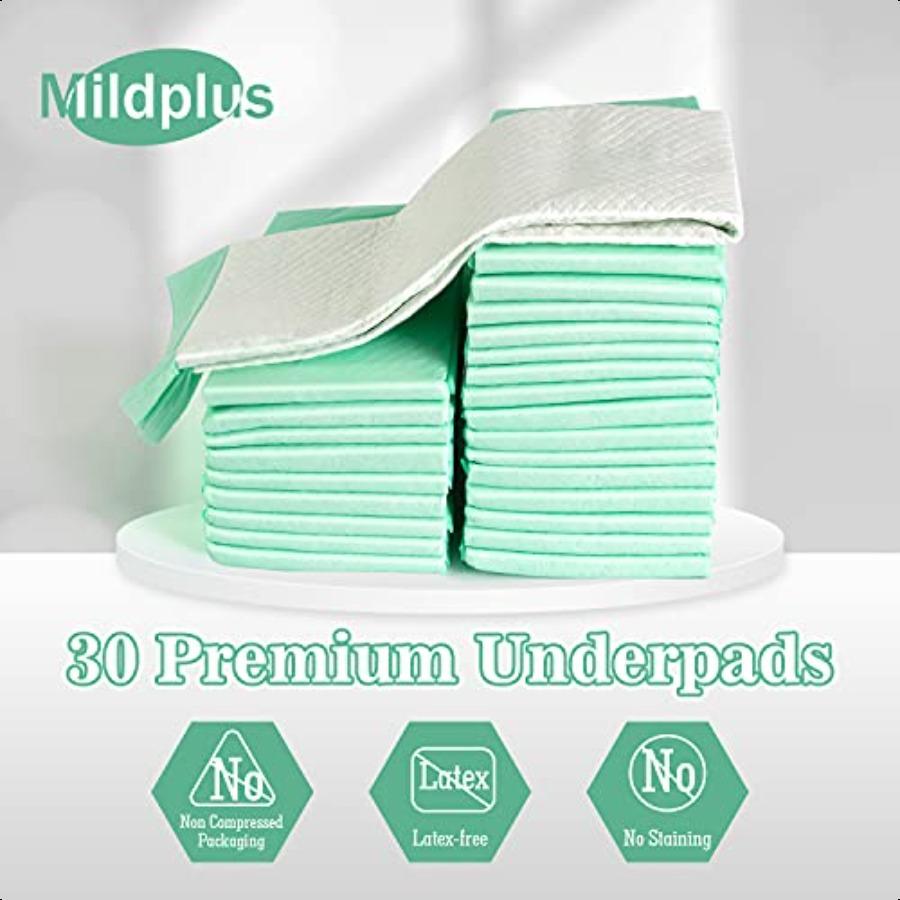 Bed Pads with Adhesive Strips 30'' X 36''  Underpads Extra Large Thicker Incontinence Pads for Unisex Adult Senior and Pet 30 C