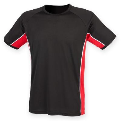 Mens Short Sleeve Performance Panel Sports T-Shirt