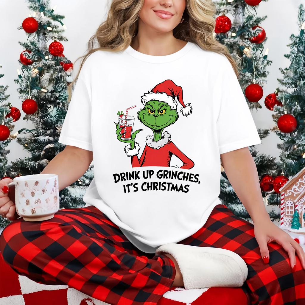 Women's Casual Printed T-Shirt Round Neck Pullover Short Sleeve Top