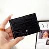 Luxury Women Men ID Card Wallet Thin Genuine Leather ID Card Holder Bags Solid Color Bank Credit Card Gift Multi Slot Slim Case