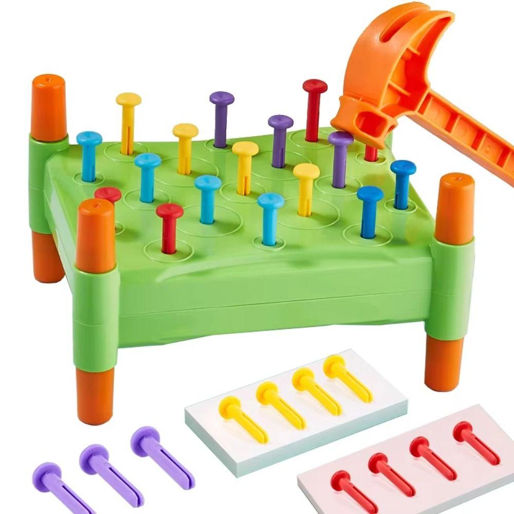 Simulation Toddler Hammer Nails Toys Montessori Nail Screw Games  Preschool Kids Boys