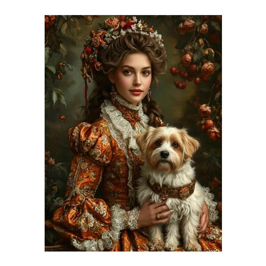 Diamond Painting New Collection Woman and Dogs Diy Full Rhinestone Embroidery Girl Pet Animal Flowers Mosaic Cross Stitch Kits Wall Decor