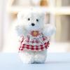 Soft Plush Bear Figurine With Blossom Pattern For Girls Gift And Decor