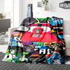 Custom Name Monkey Name Collage Party Blanket For Couch Bed Plush Cozy Fuzzy Blanket Super Soft Warm Blankets For Fall And Winter 091697