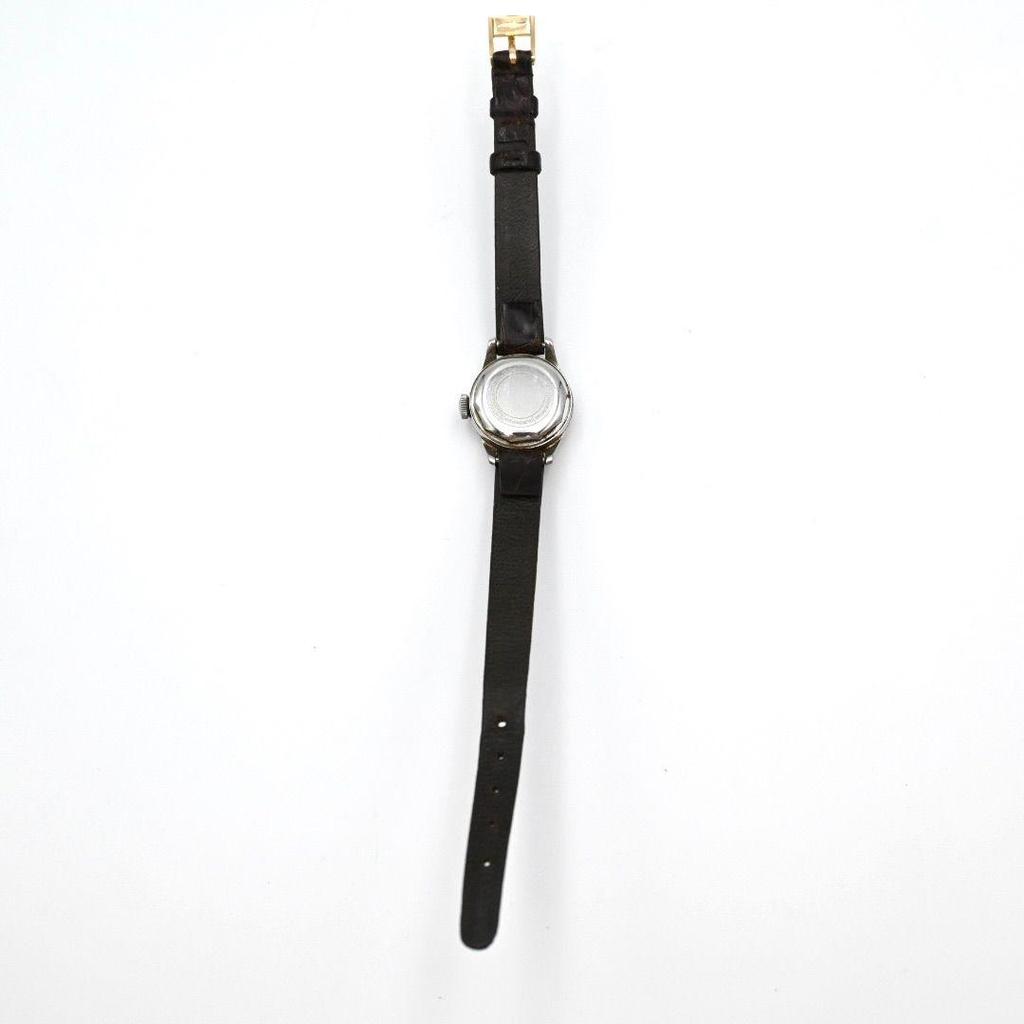 Used [Antique] Mido Multiford Manual Winding Watch Silver New Belt Replaced Ladies