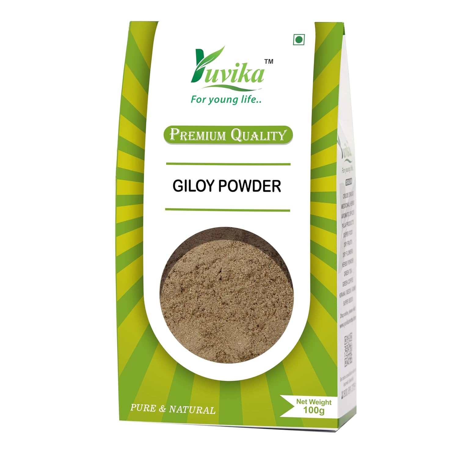 

Yuvika Giloy Powder, Geeloh Guduchi, Tinospora Cordifolia, Support Immune Function | 250gm 0.5lbs