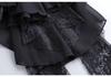 Unisex Retro Lace Ruff Collar Scarf with Artistic Bow Tie Accessory
