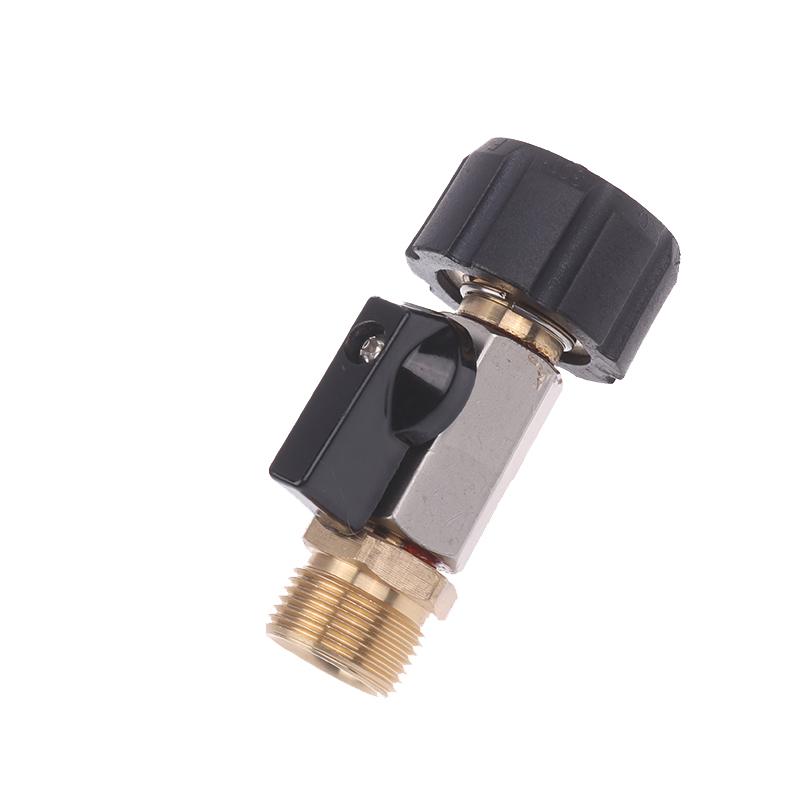 High Pressure Wash M22 Swivel Connnector With Ball Valve Switch On/off Function For Water Outlet Or Wash Gun