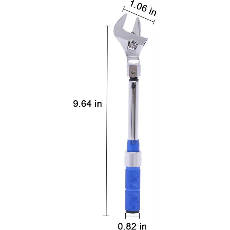 Adjustable Open-End Wrench with Torque Setting Auto Repair Socket Set Interchangeable Heads