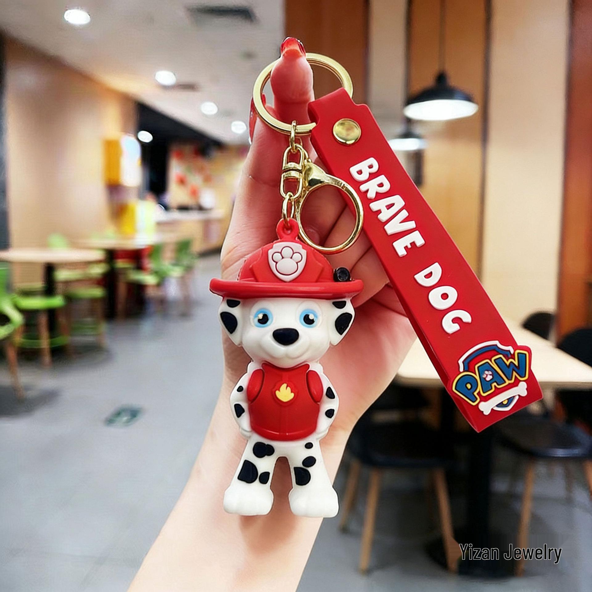 Paw Patrol Cartoon Figure Keychain – Cute Bag or Car Pendant, Small Gift
