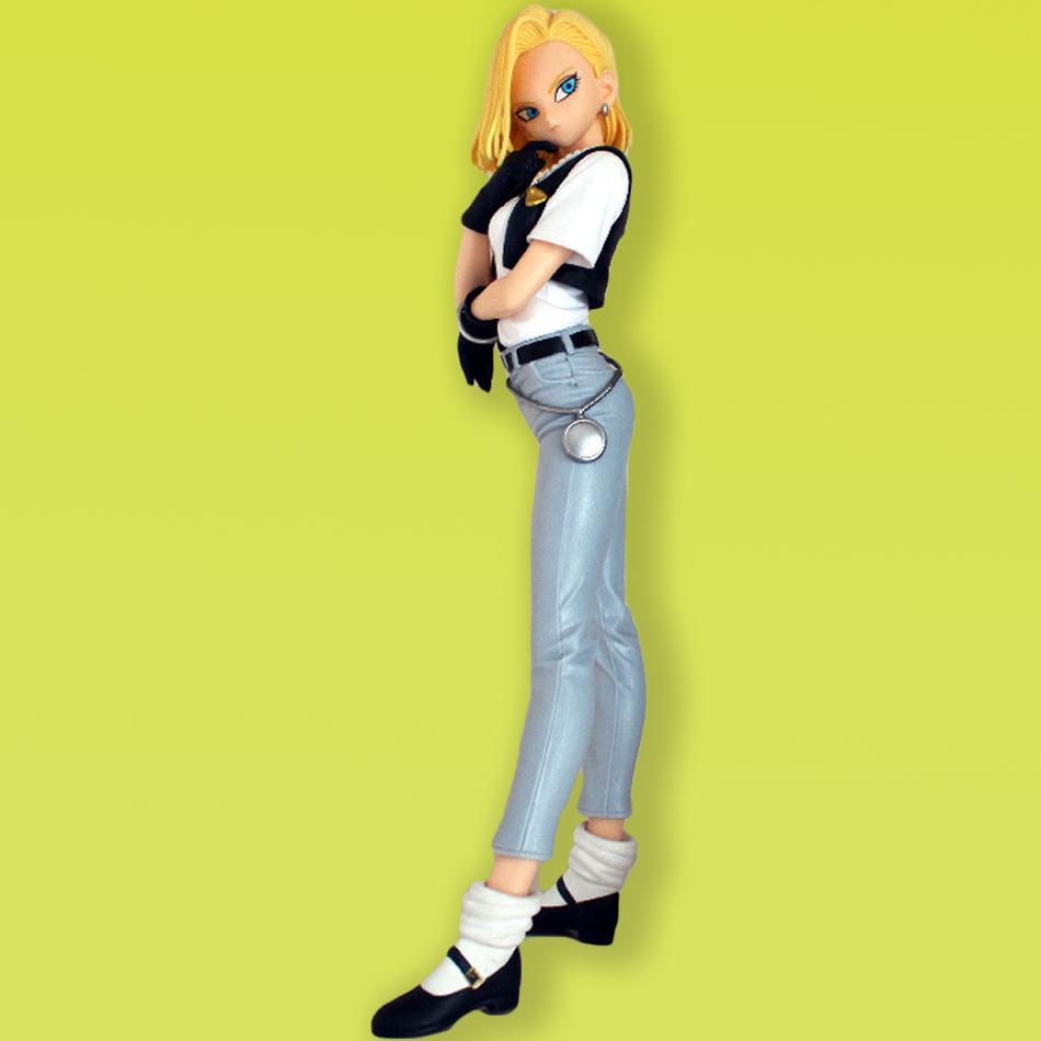 

Dragon Ball Z No.18 Lazuli PVC Action Figure Glitter Glamours Original Model Toy for Girls