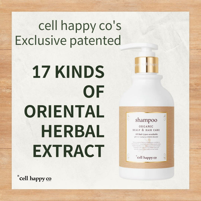 CELL HAPPY CO Shampoing Bio pour le Cuir Chevelu et les Cheveux 300ml