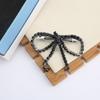 Vintage Rhinestone Bow Hairpins Shiny Bowknot Side Clip Trendy Tassel Spring Clip  Wedding