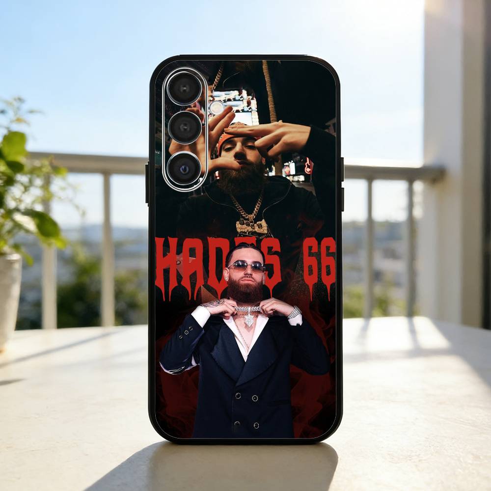 Rapper H-Hades 66 Phone Case For Samsung A73,A21s,A22,A31,A32,A52,A53,A71,A80,Soft Black Shell