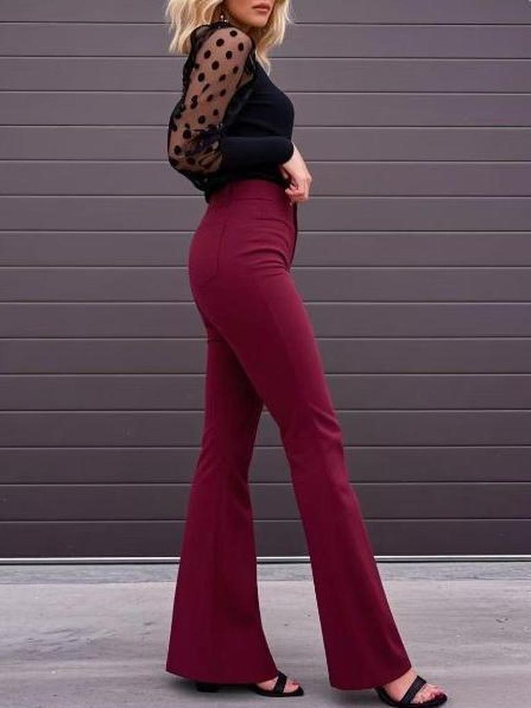 Corduroy Pants Women's Long Trousers Four Seasons Home Clothes Slim Fit Women's Bell Bottom Casual Pants Spot