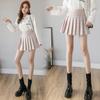 2025 New Summer Women's Fruit Green Pleated A-Line Mini Skirt - College Style, High Waist, Korean Version